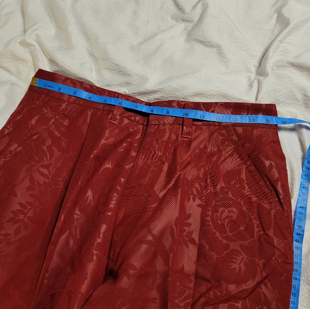 MUST SEE PHOTOS VINTAGE Custom tailored Brocade Pattern A line pants suit - Picture 10 of 16